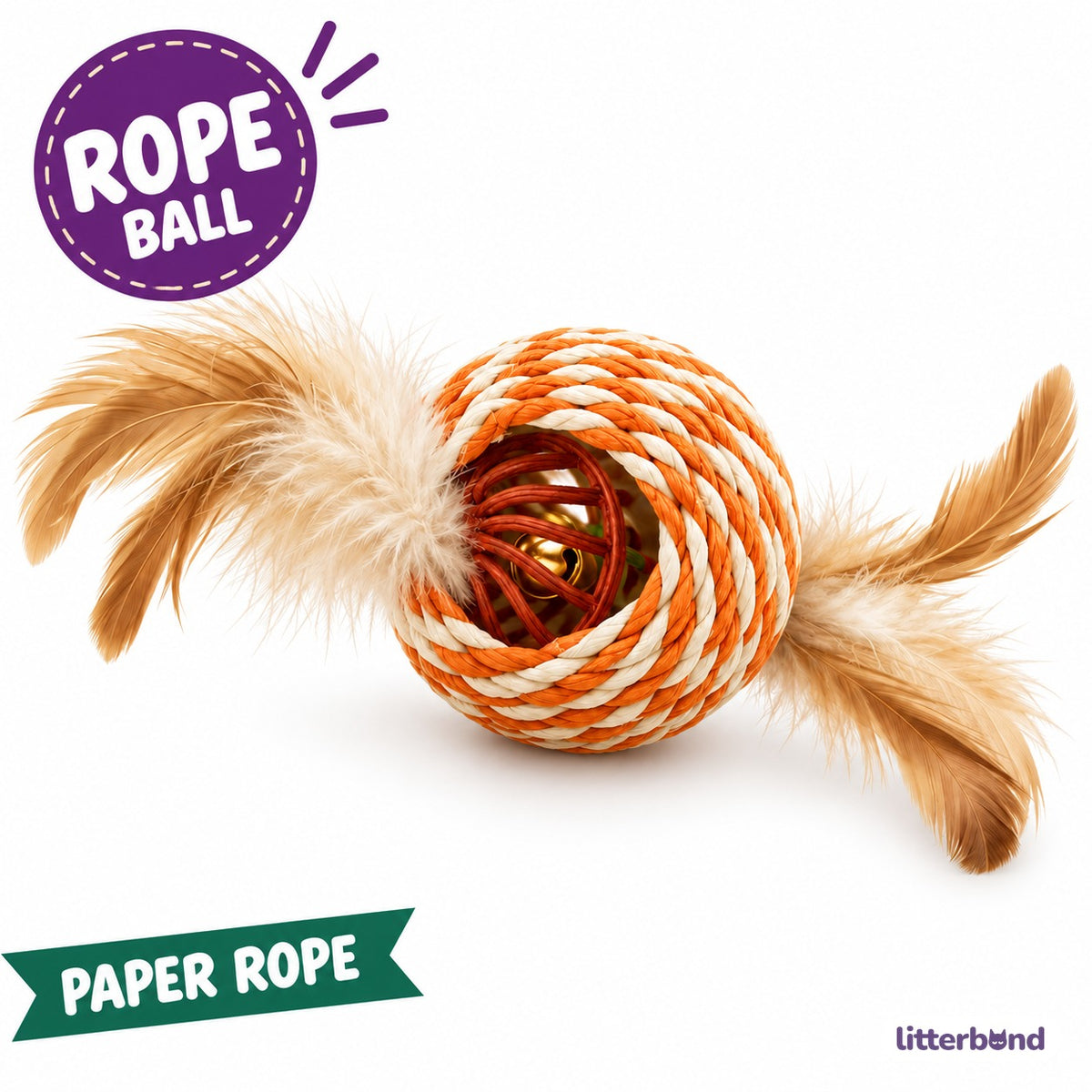 Orange White Paper Rope Ball - 5 reasons to love it