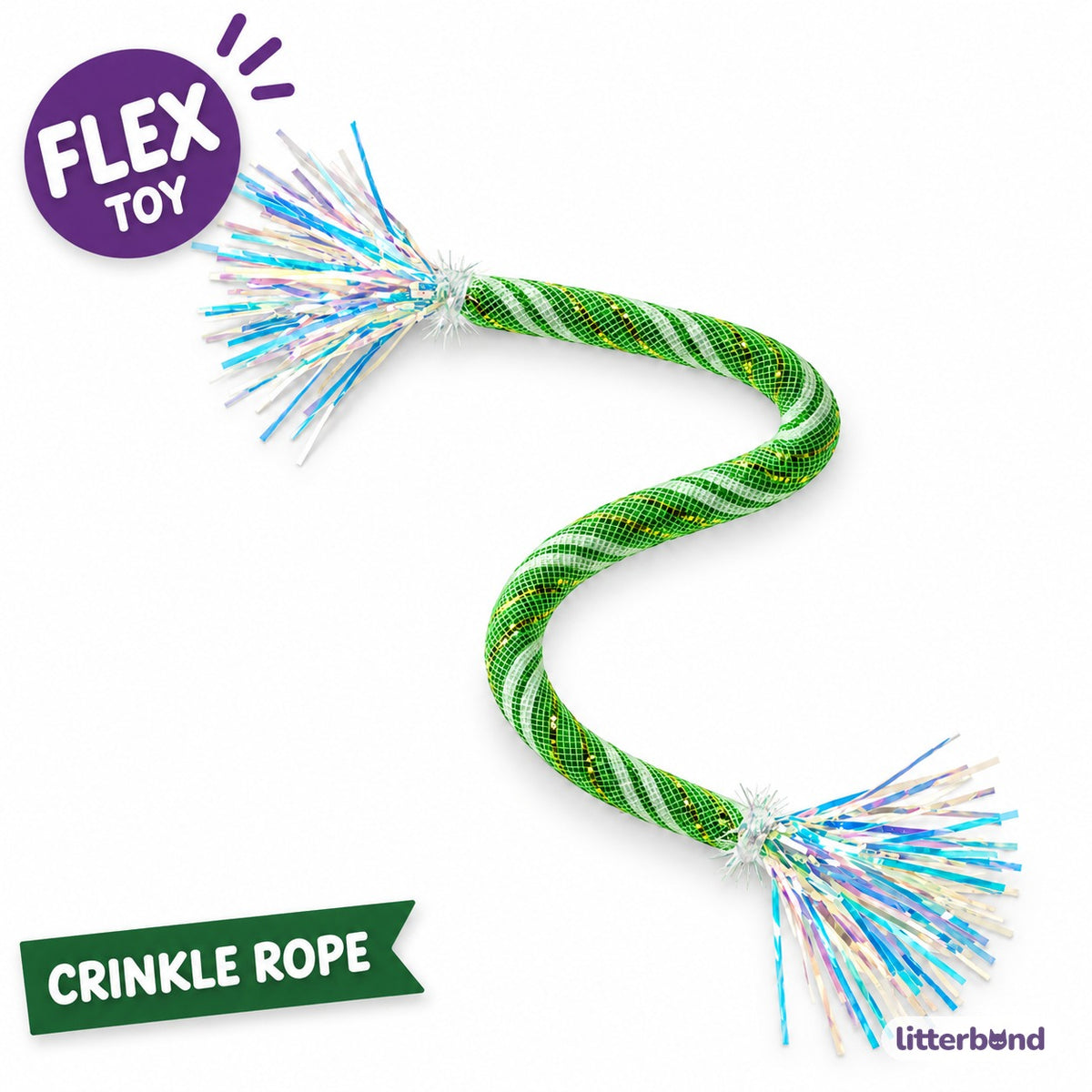 Bendable Crinkle Rope Toy