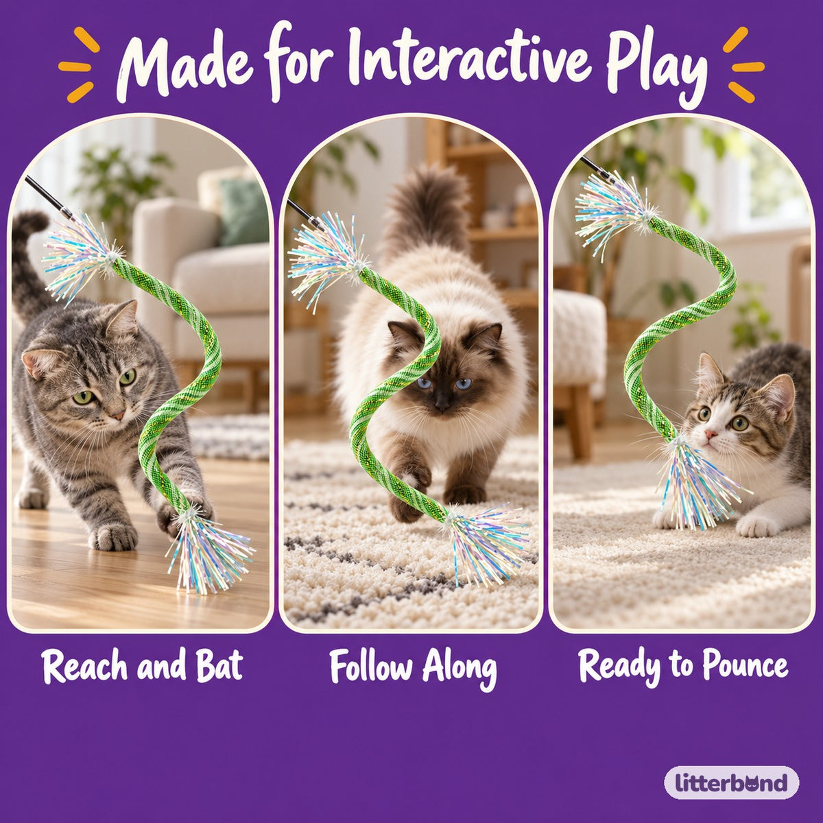Bendable Crinkle Rope Toy - playtime at home
