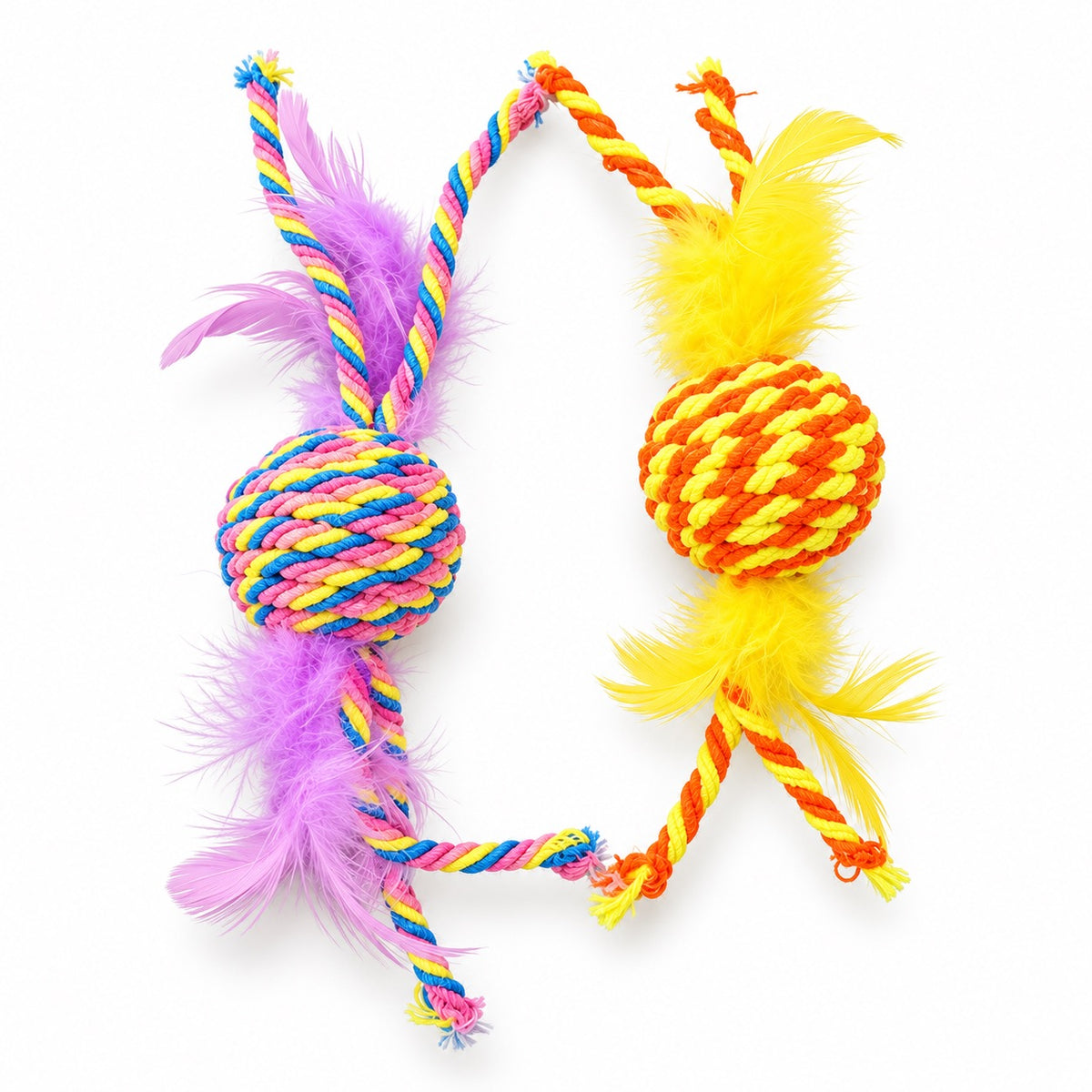 Colorful Feather Rope Knot - Colorful Rope