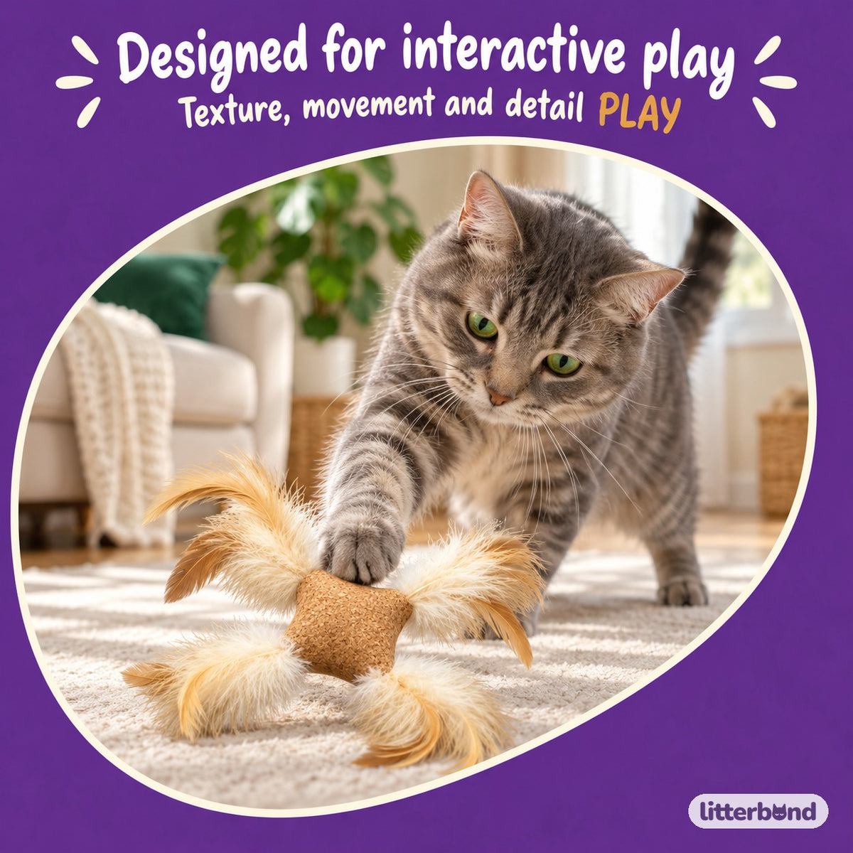 Cork Feather Toy