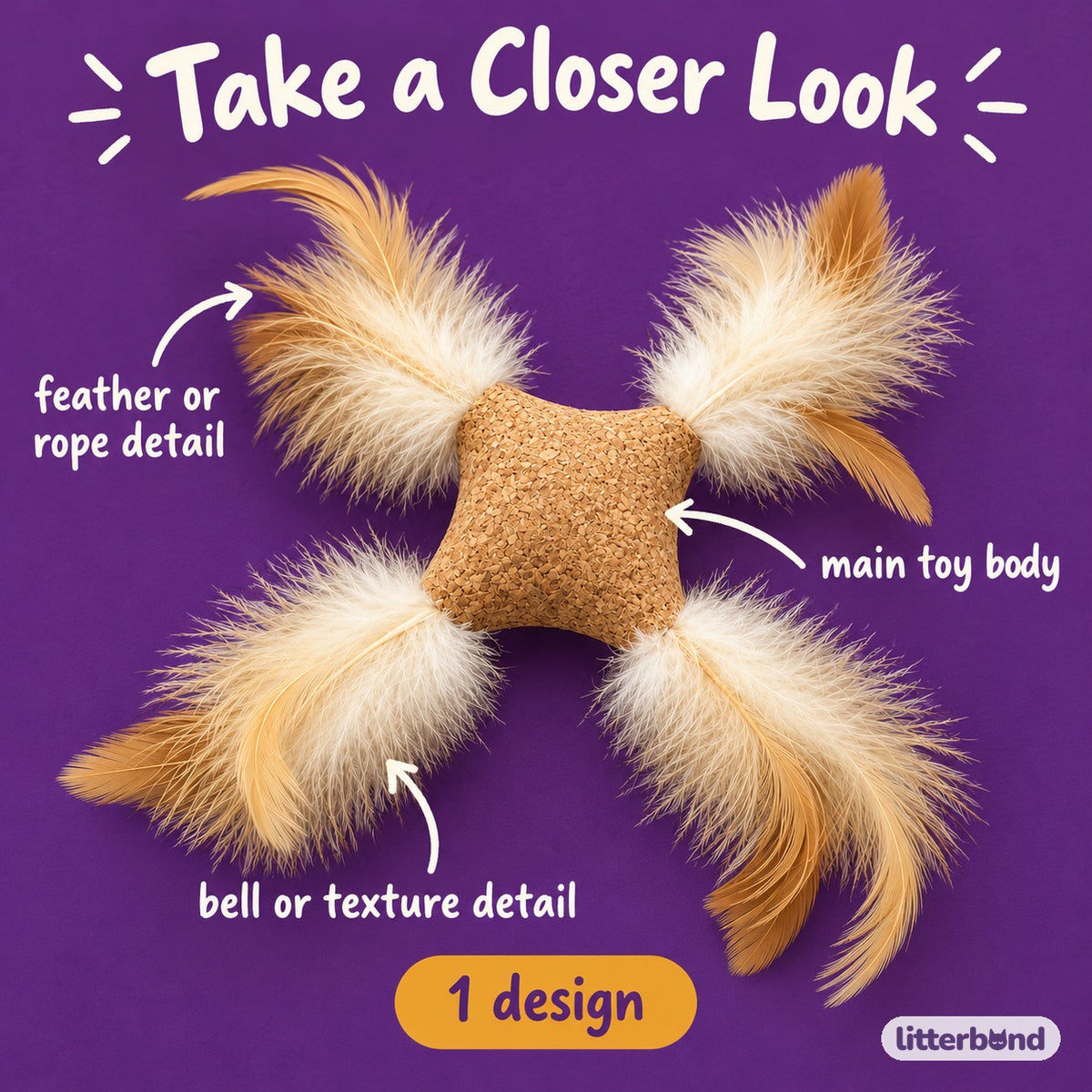 Cork Feather Toy - how to play