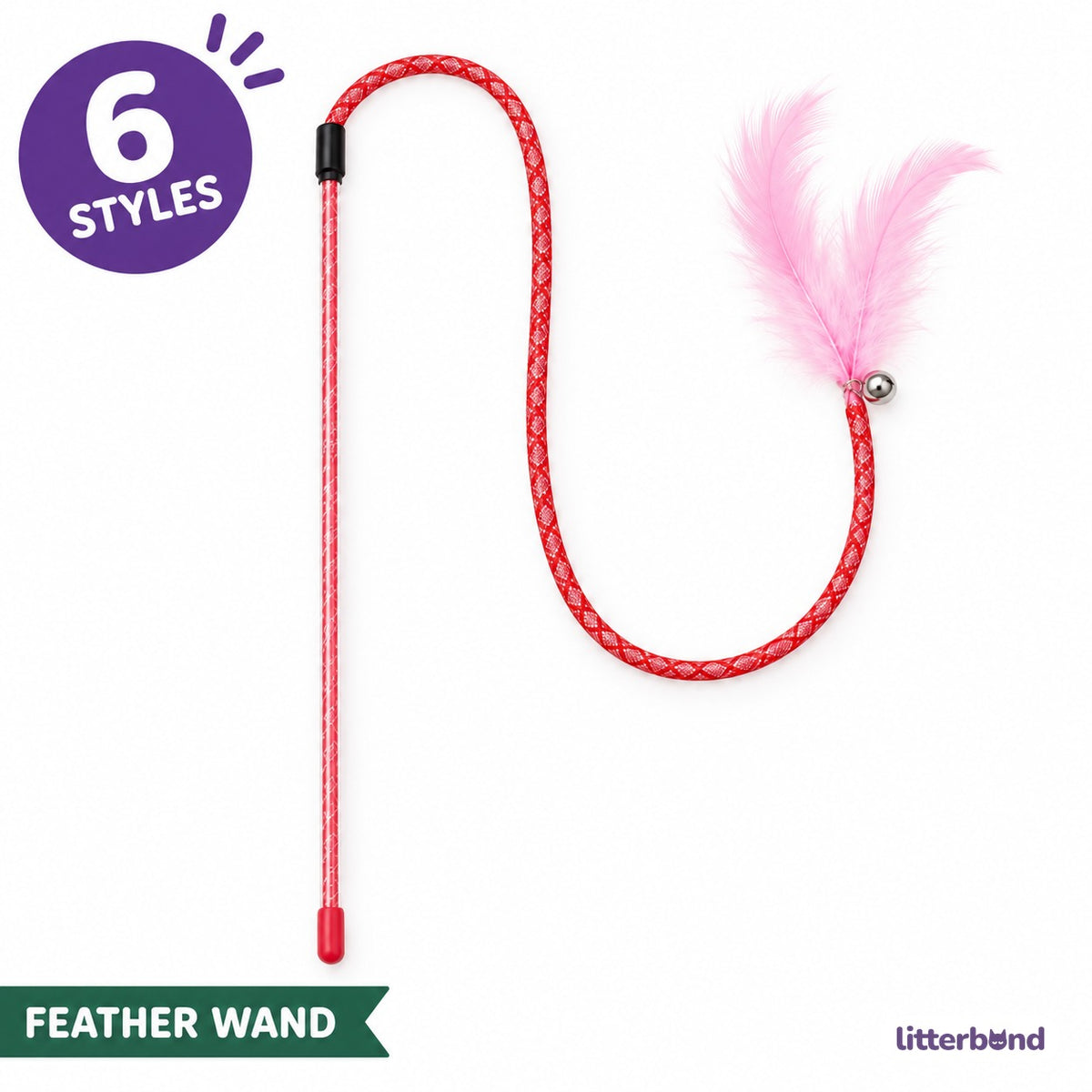 Elastic Feather Teaser Wands