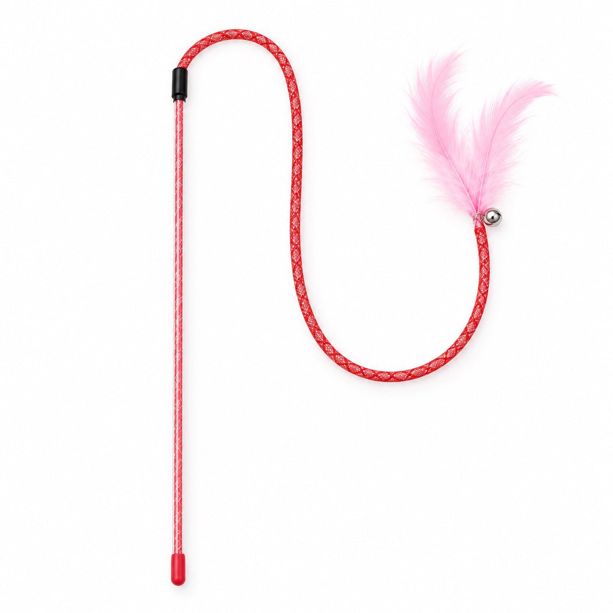 Elastic Feather Teaser Wands - Red Feather