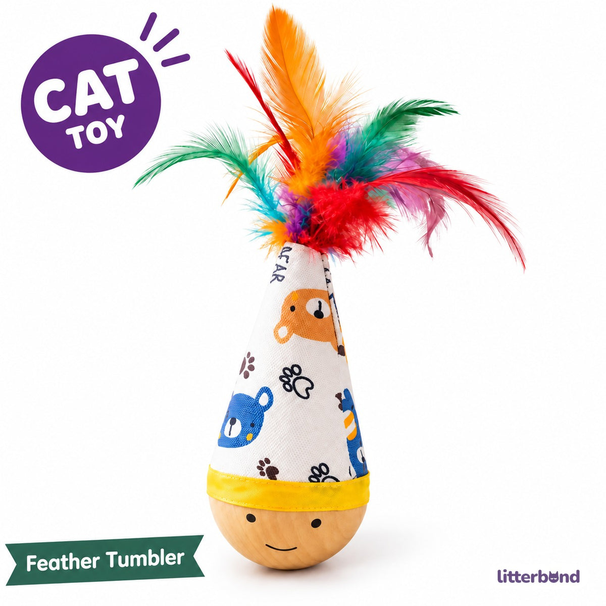 Feather Tumbler Cat Toy