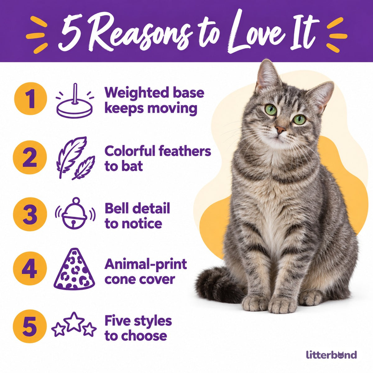 Feather Tumbler Cat Toy - 5 reasons to love it