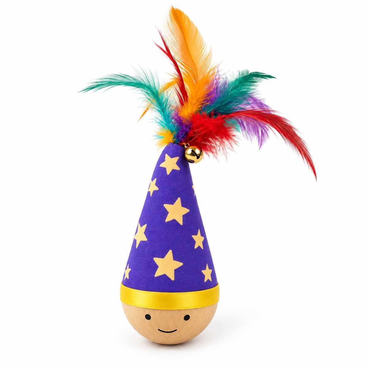 Feather Tumbler Cat Toy - Blue Plain Tumbler