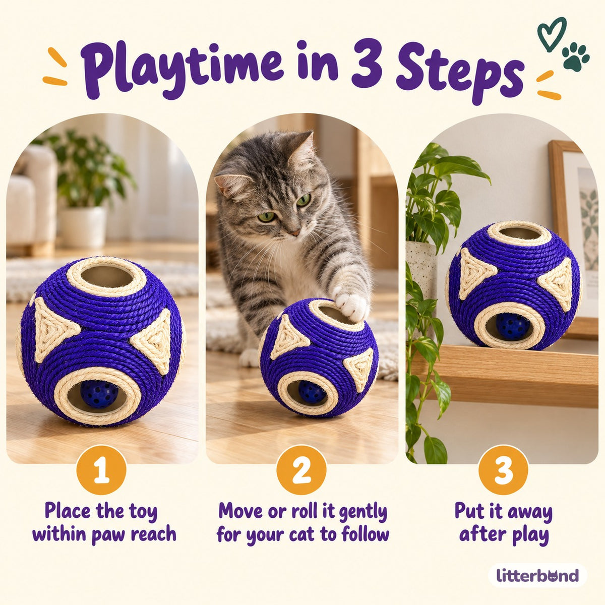 Openwork Six-Sided Cat Ball - how to play