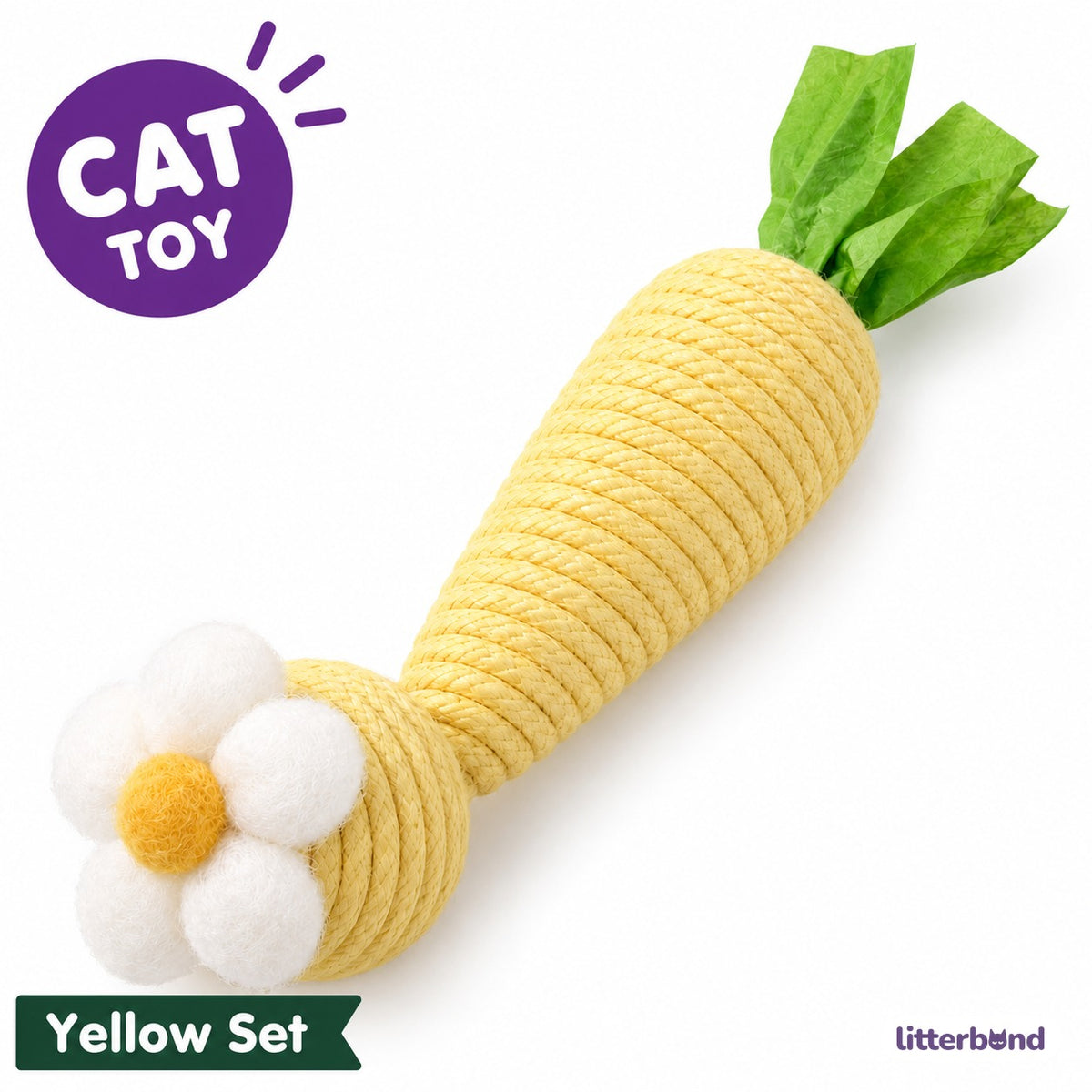 Carrot Flower Cat Toy Balls