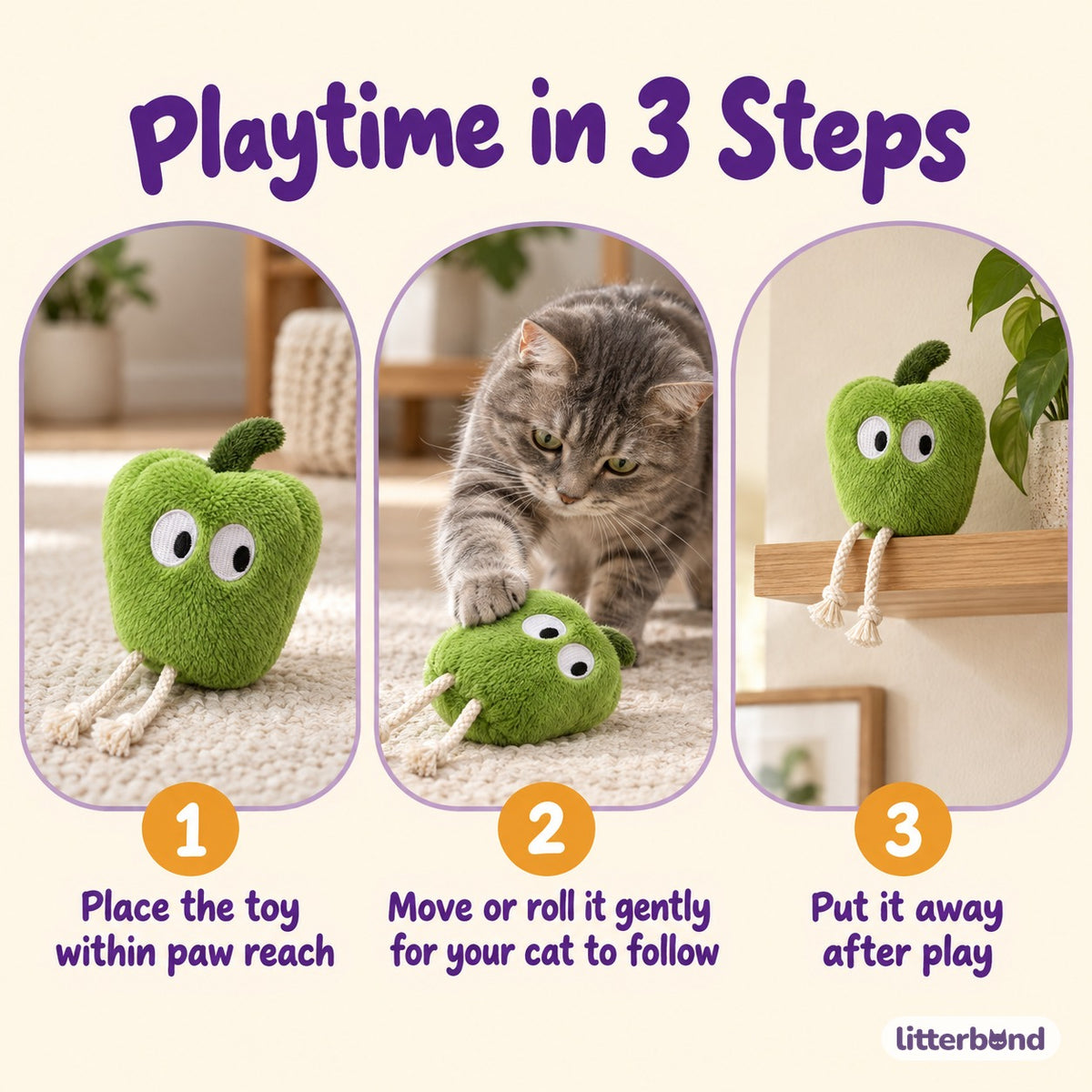 Bell Pepper Cat Toys - how to play