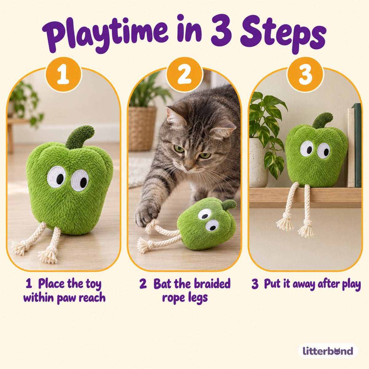 Bell Pepper Cat Toys - how to play