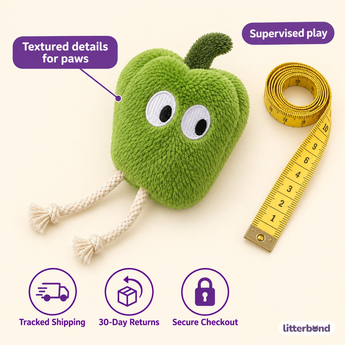 Bell Pepper Cat Toys - size and details