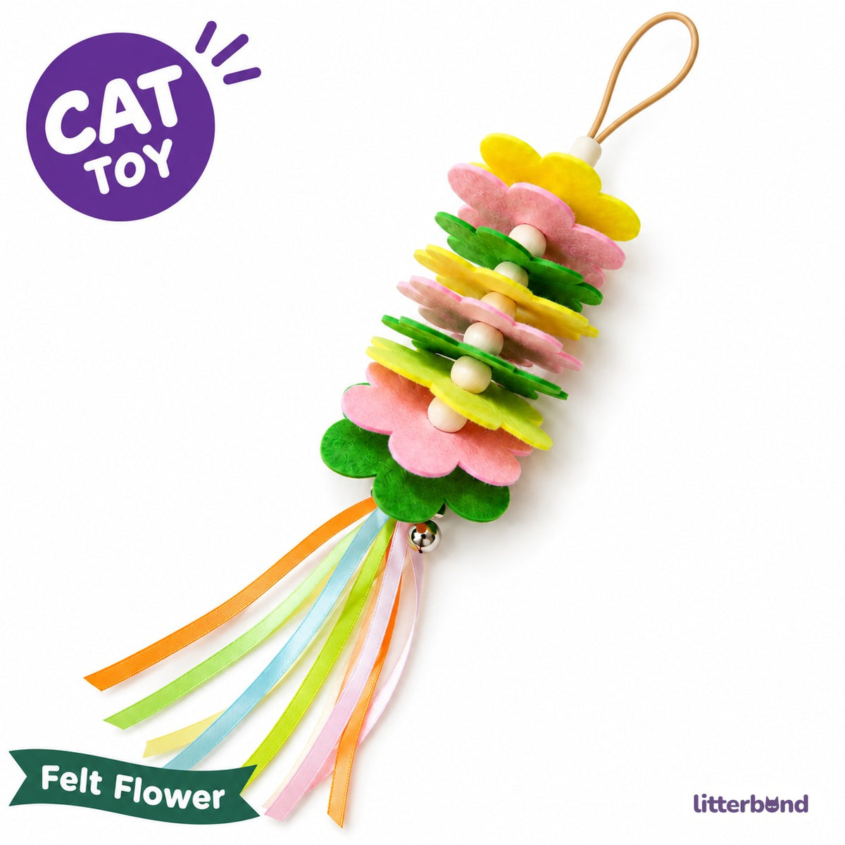Felt Flower Teaser Wand