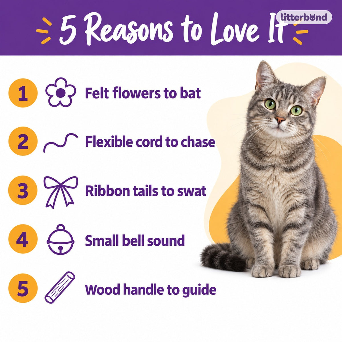 Felt Flower Teaser Wand - 5 reasons to love it