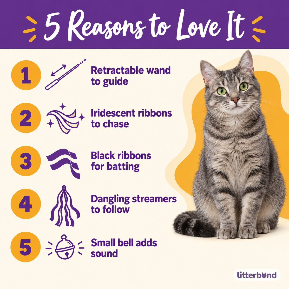 Iridescent Ribbon Teaser Wand - 5 reasons to love it