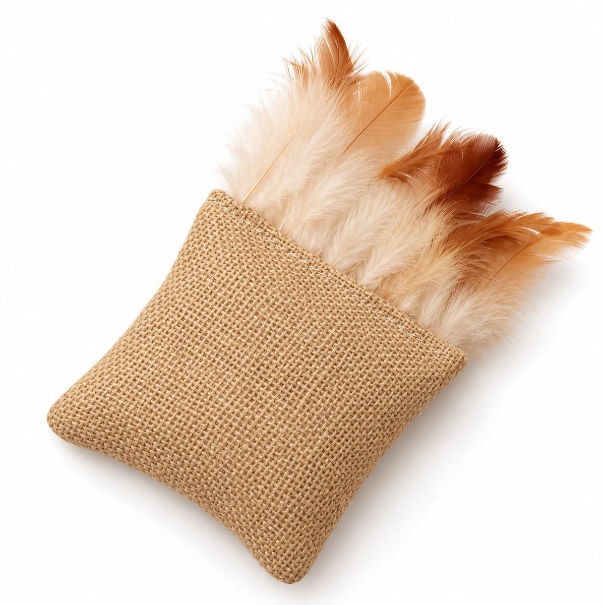 Burlap Feather Cat Toy - Silvervine Burlap