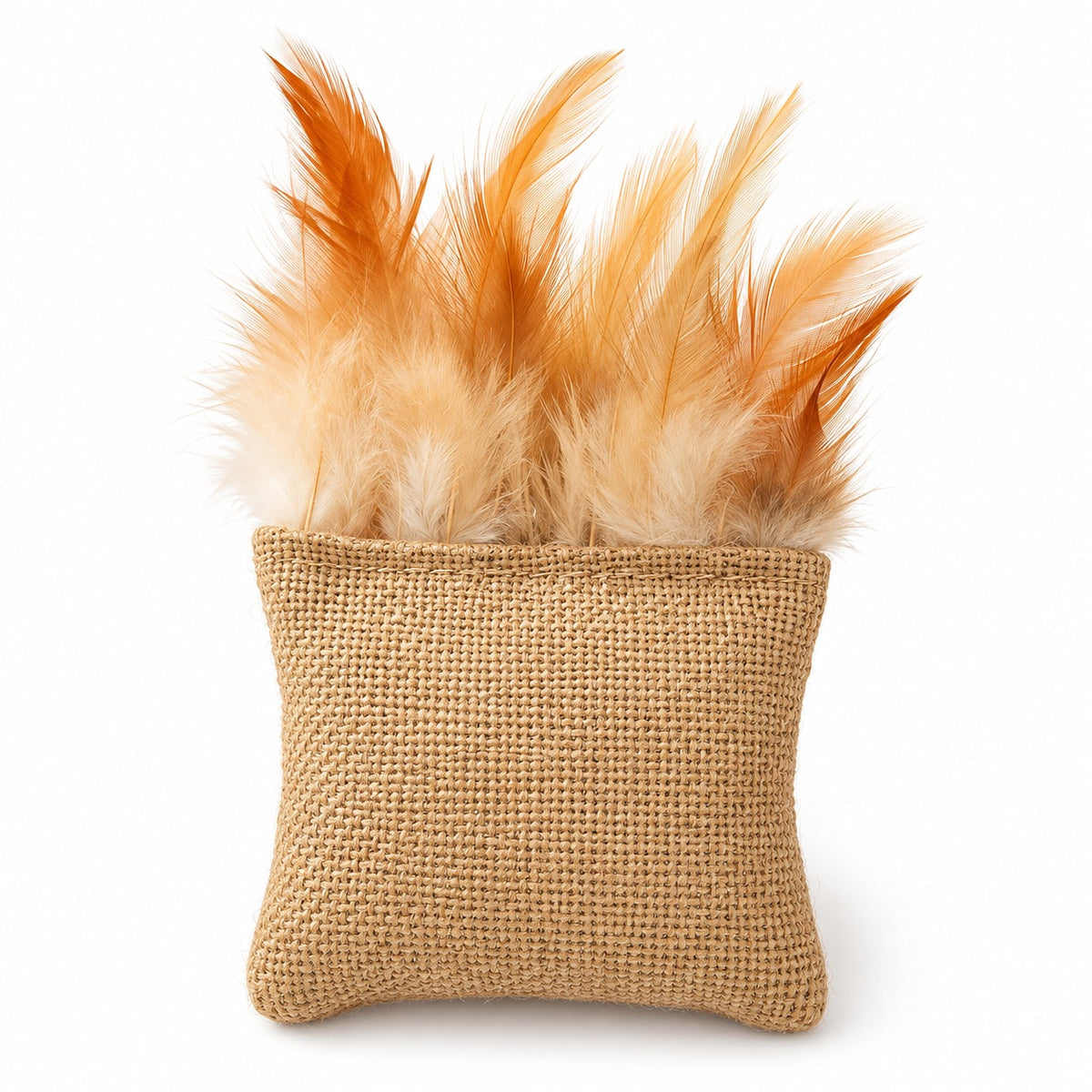 Burlap Feather Cat Toy - Catnip Burlap