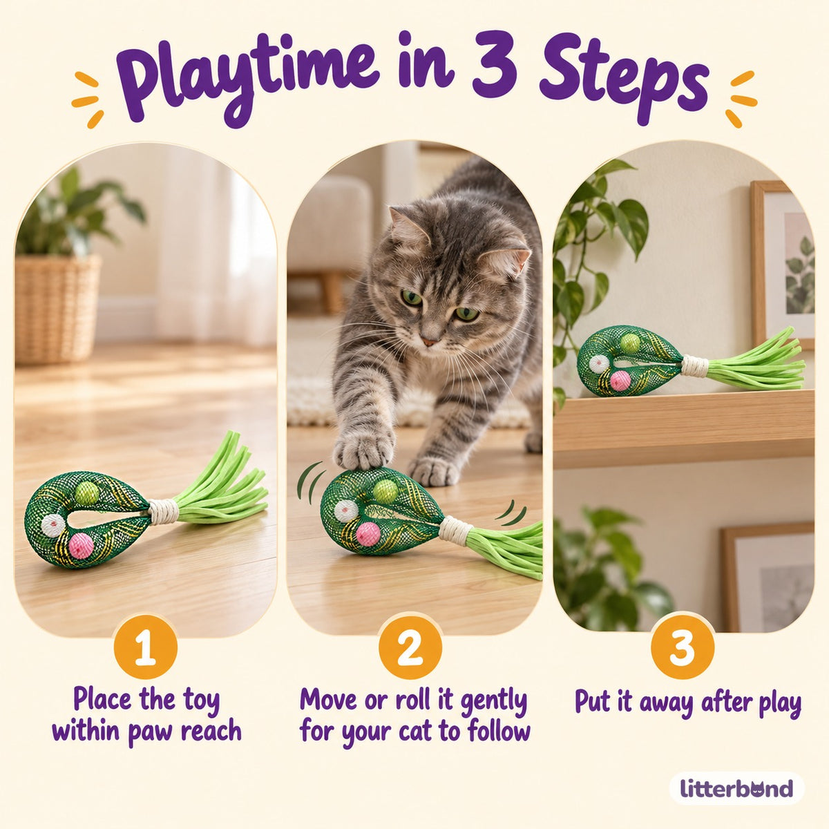 Teardrop Mesh Cat Toys - how to play