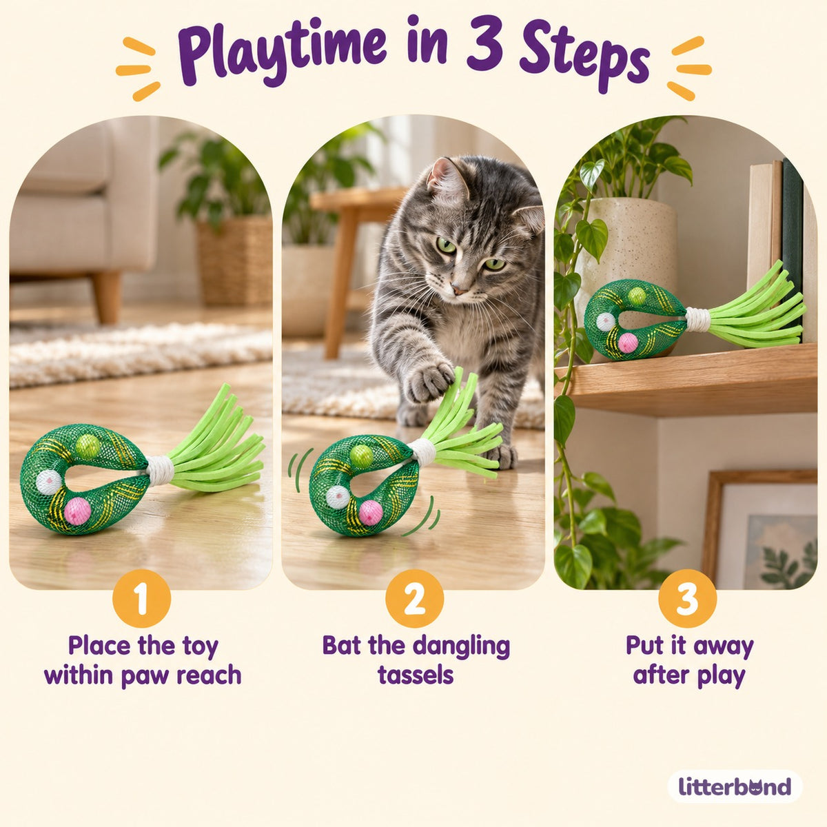 Teardrop Mesh Cat Toys - how to play
