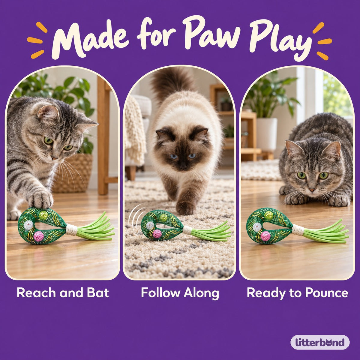 Teardrop Mesh Cat Toys - playtime at home