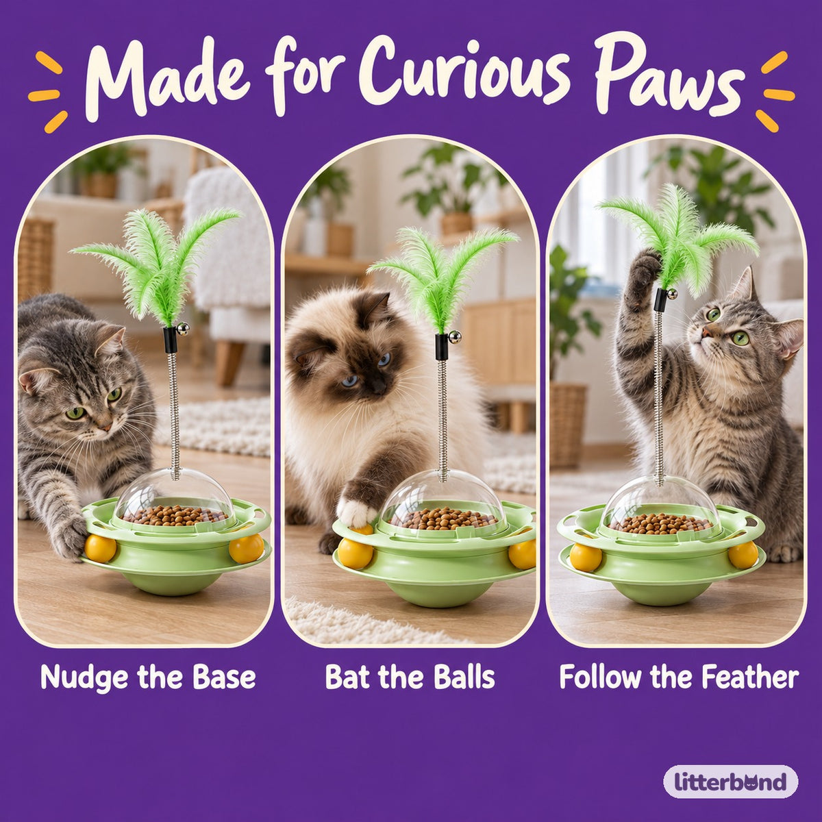 Snack Spinner Cat Toy - playtime at home