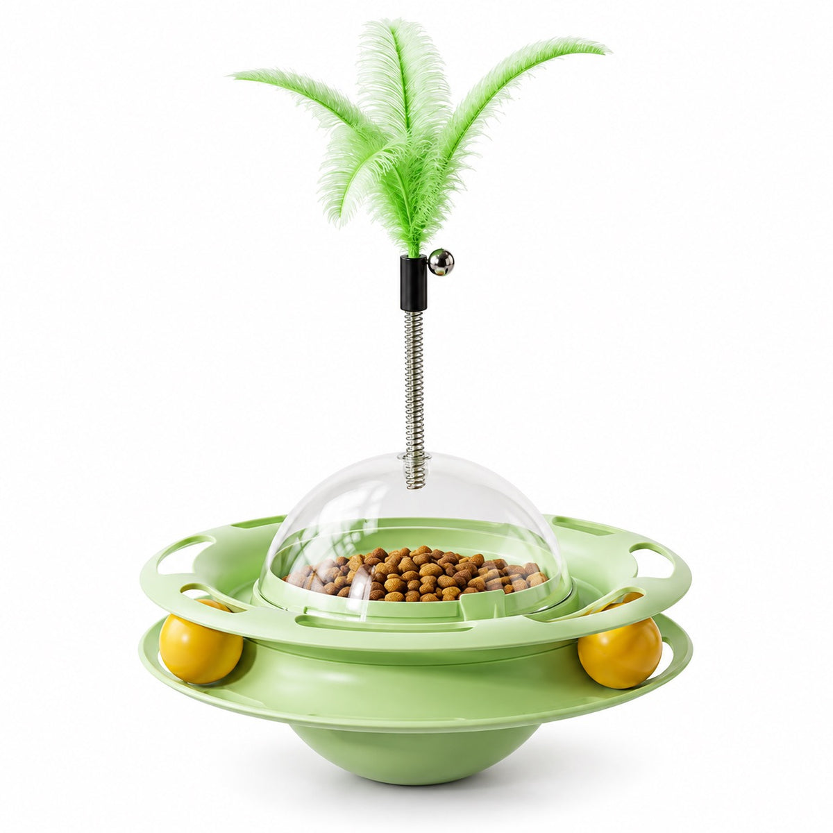 Snack Spinner Cat Toy - Green Spinner