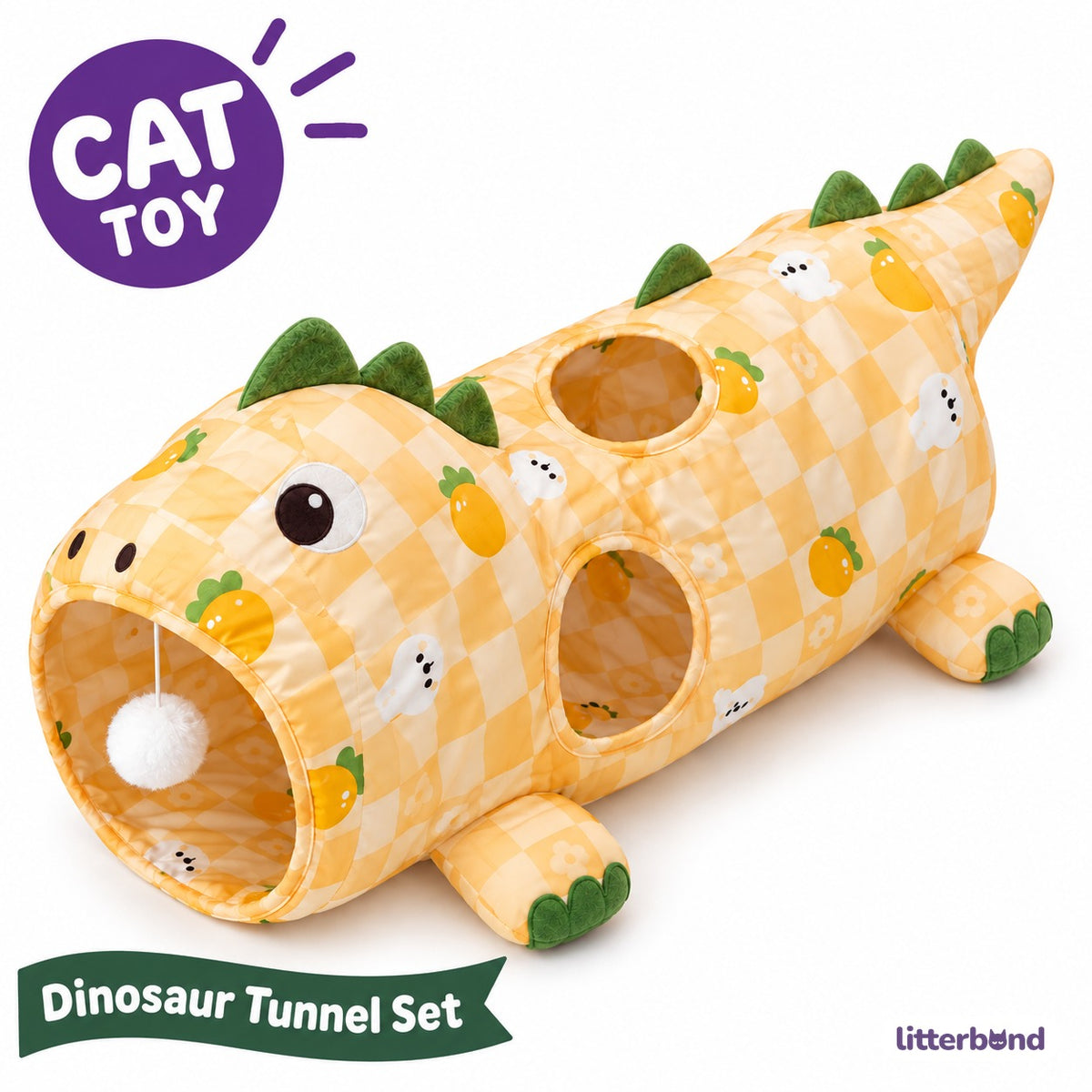 Dinosaur Crinkle Tunnel Set
