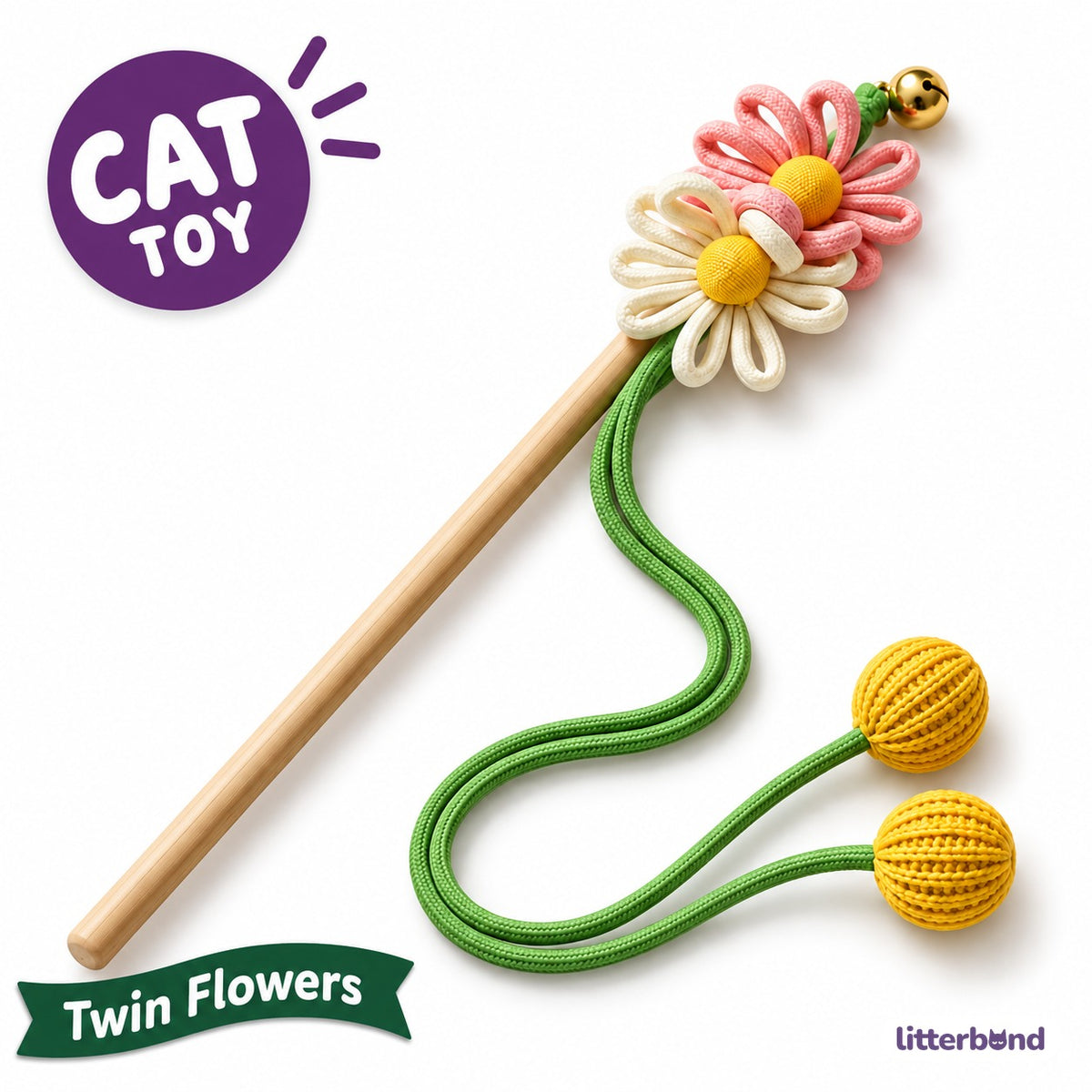 Twin Flower Teaser Wand