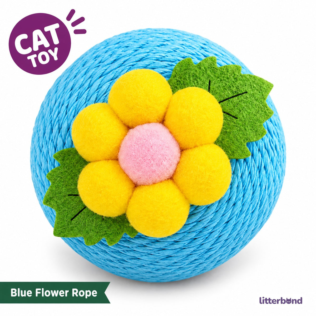 Flower Paper-Rope Cat Balls