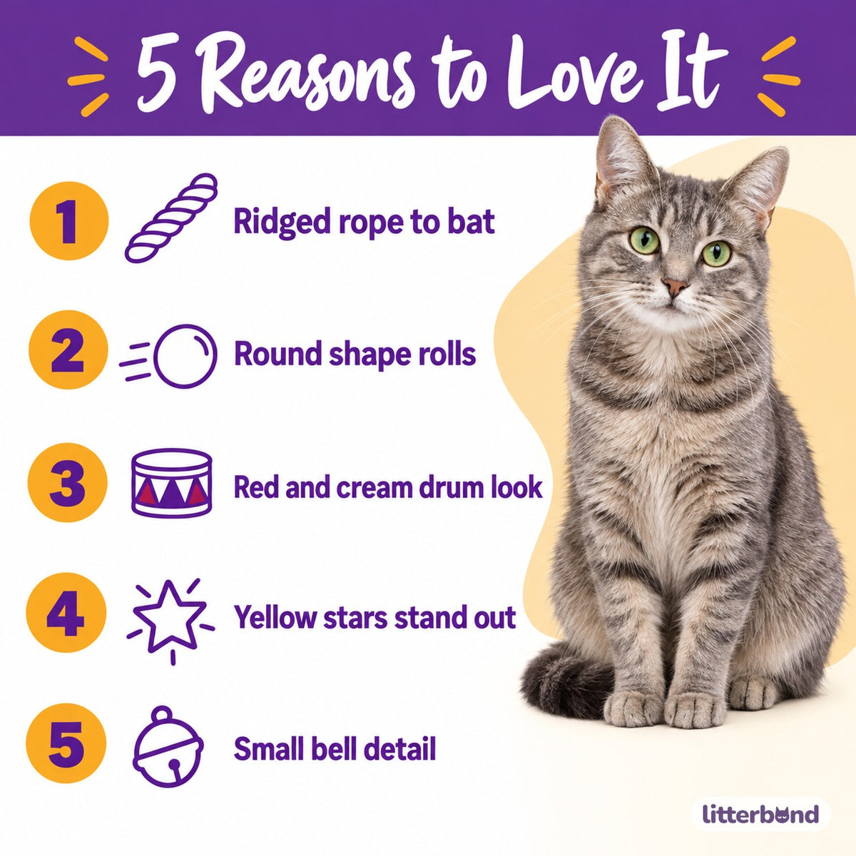 Drum Paper-Rope Cat Balls - 5 reasons to love it