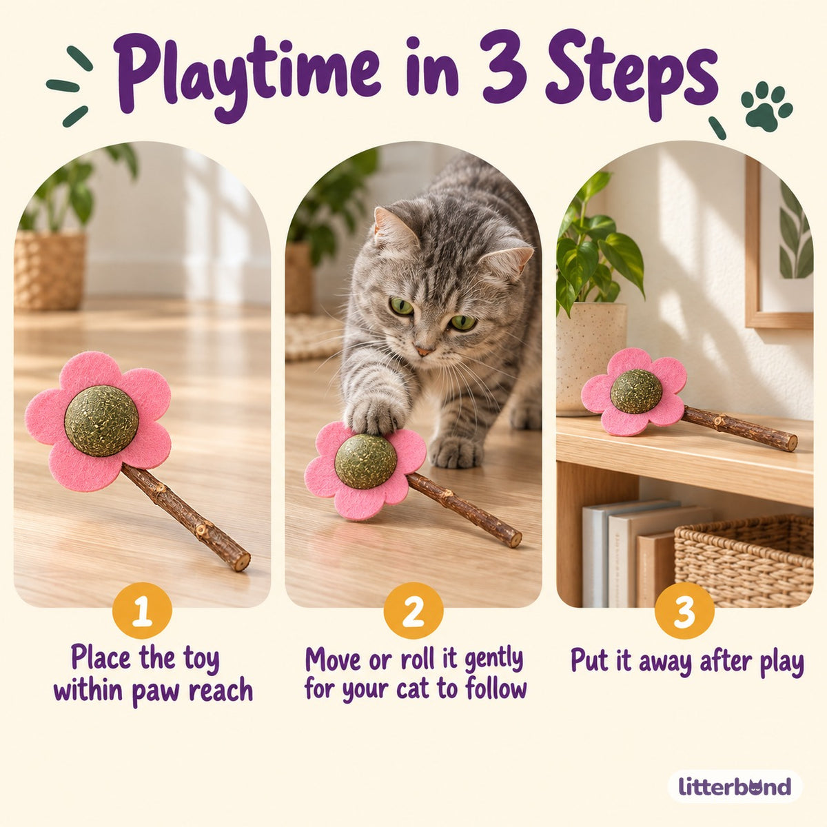 Silvervine Flower Cat Balls - how to play