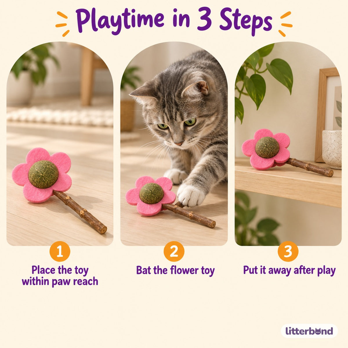 Silvervine Flower Cat Balls - how to play