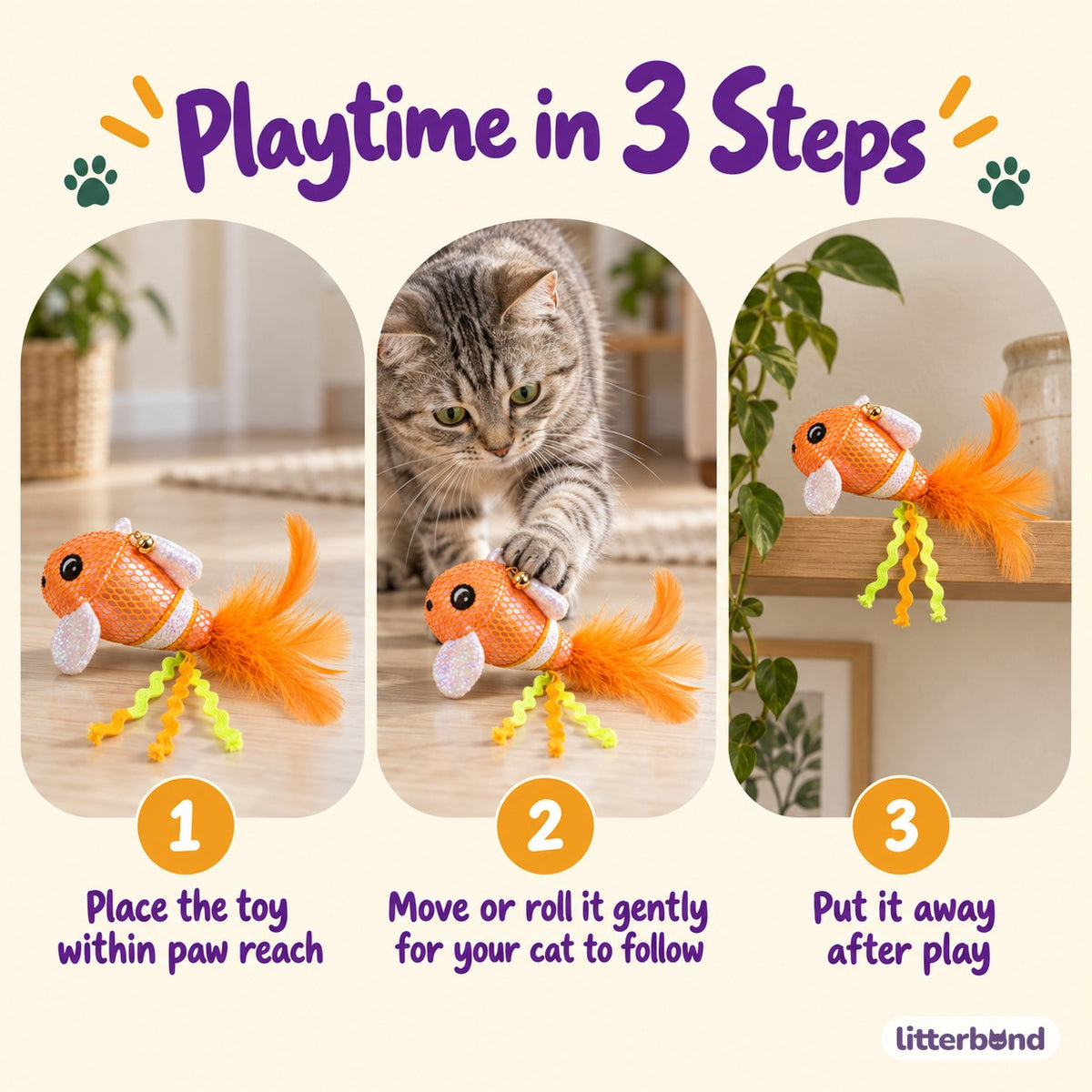 Clownfish Cat Toy - how to play
