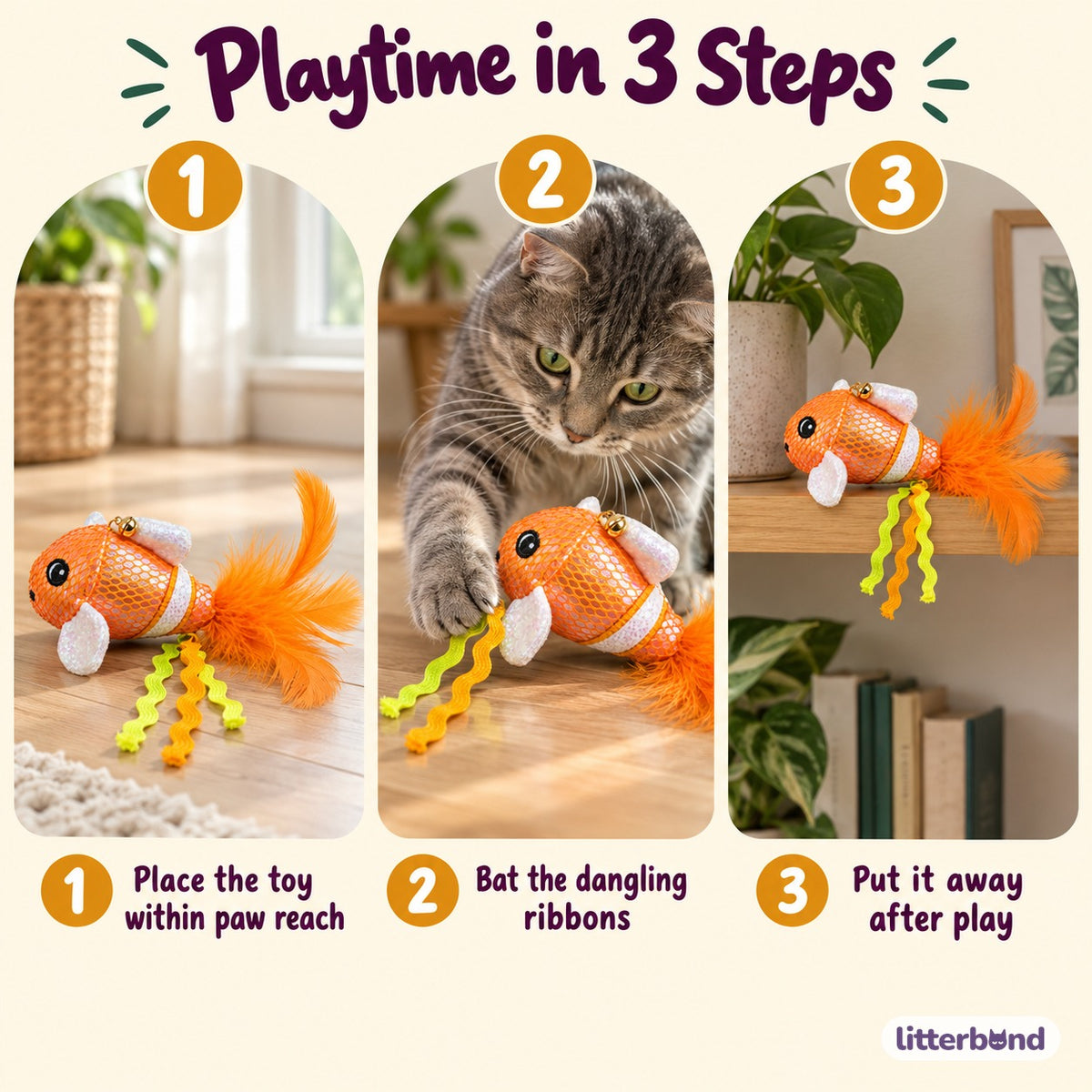 Clownfish Cat Toy - how to play