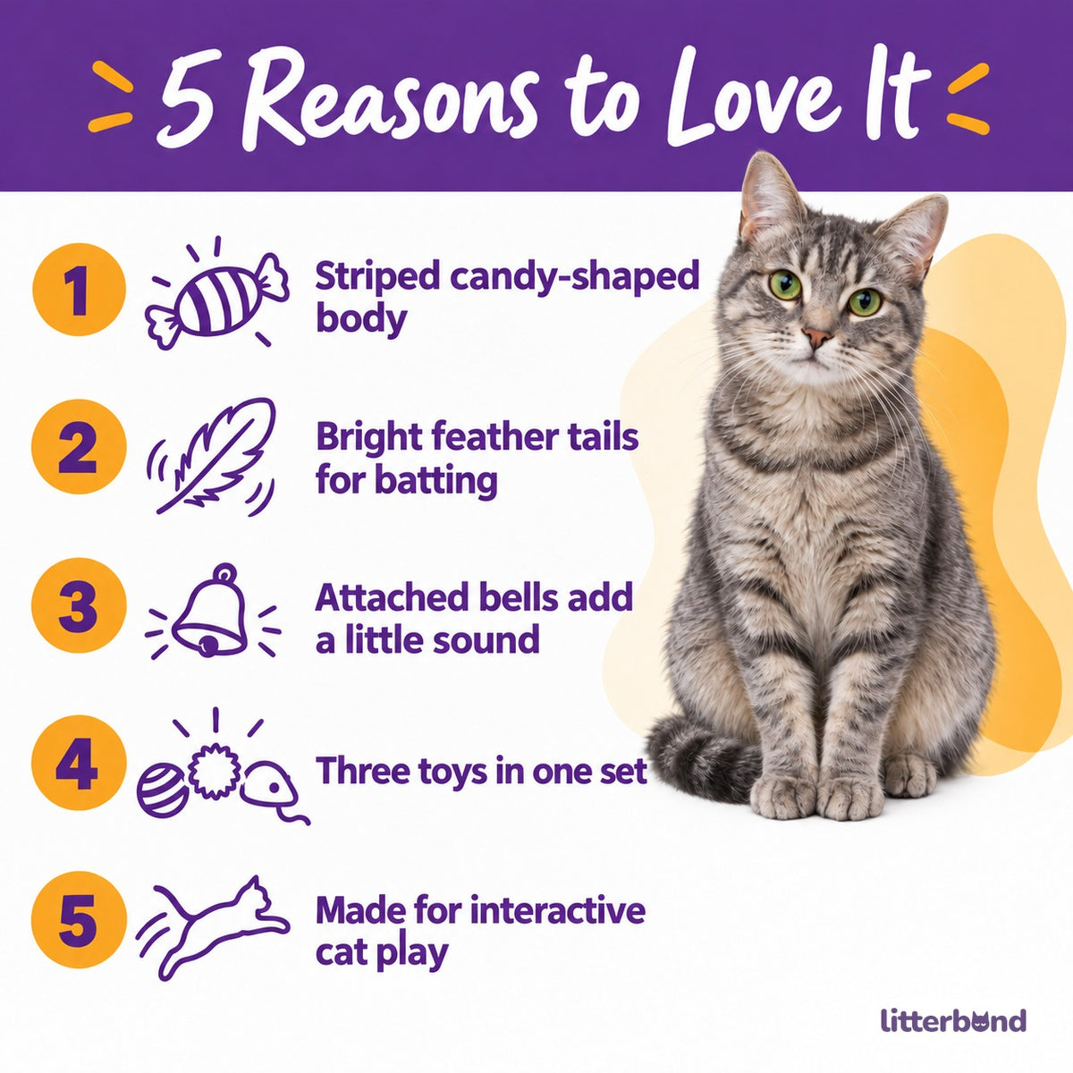 Striped Candy Feather Trio - 5 reasons to love it