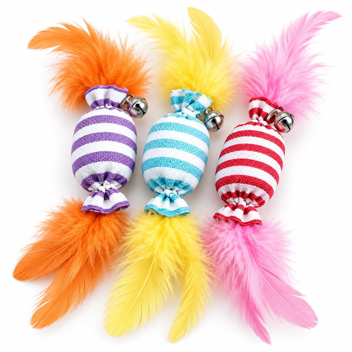 Striped Candy Feather Trio - Striped Candy Feather Set