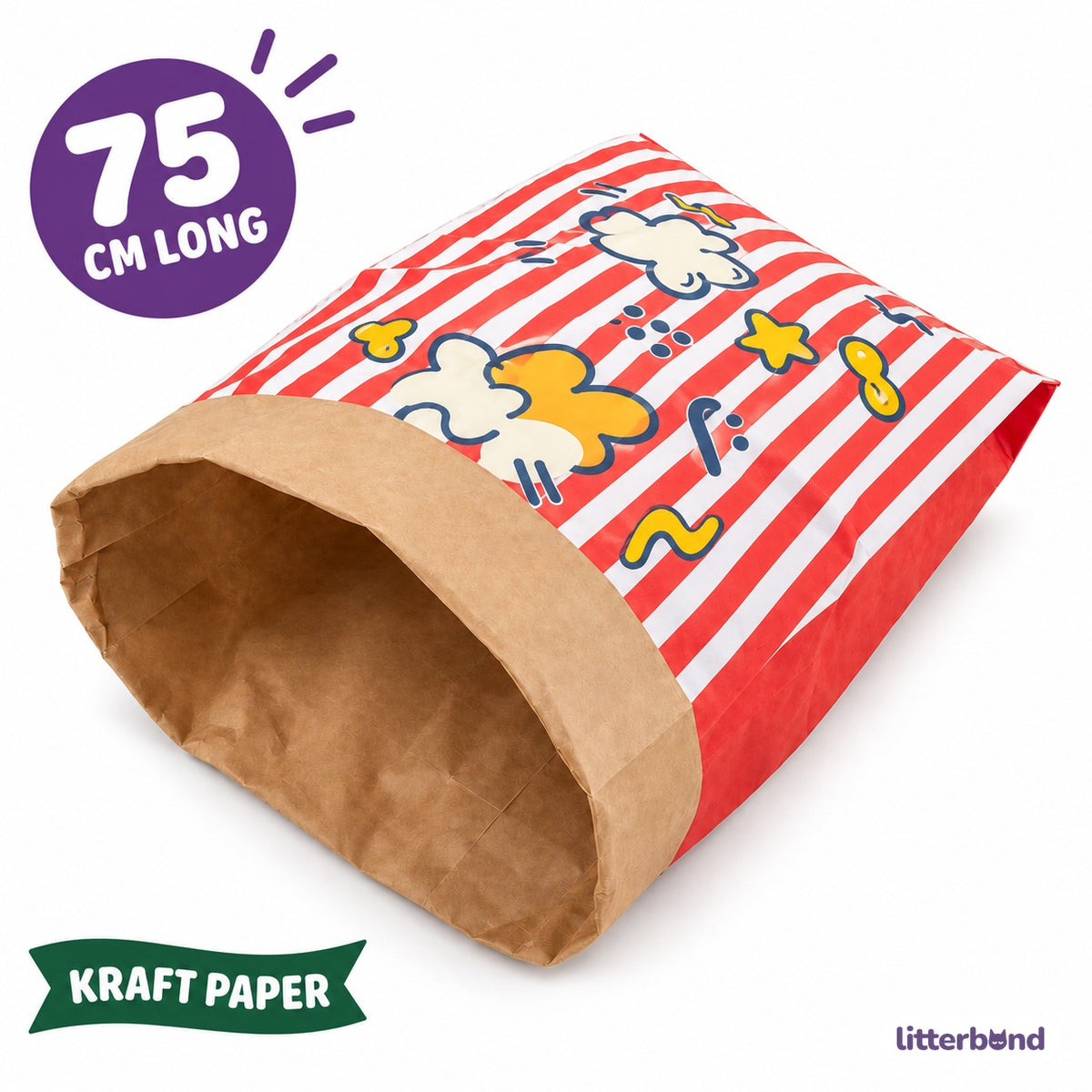 Striped Kraft Paper Tunnel