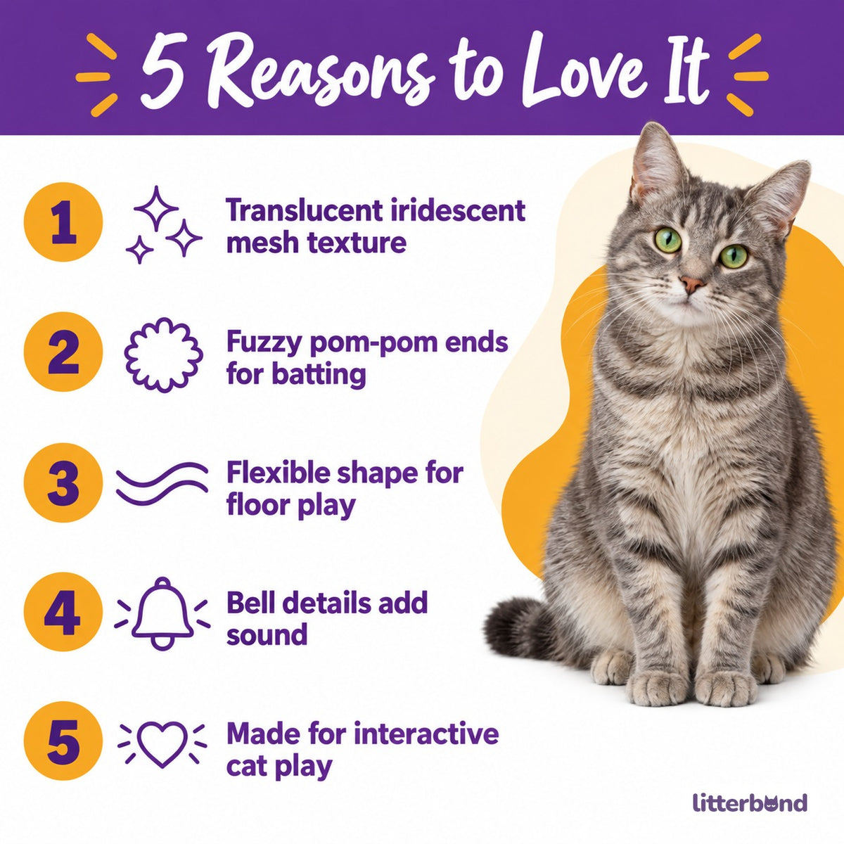Iridescent Mesh Pom-Pom Toy - 5 reasons to love it