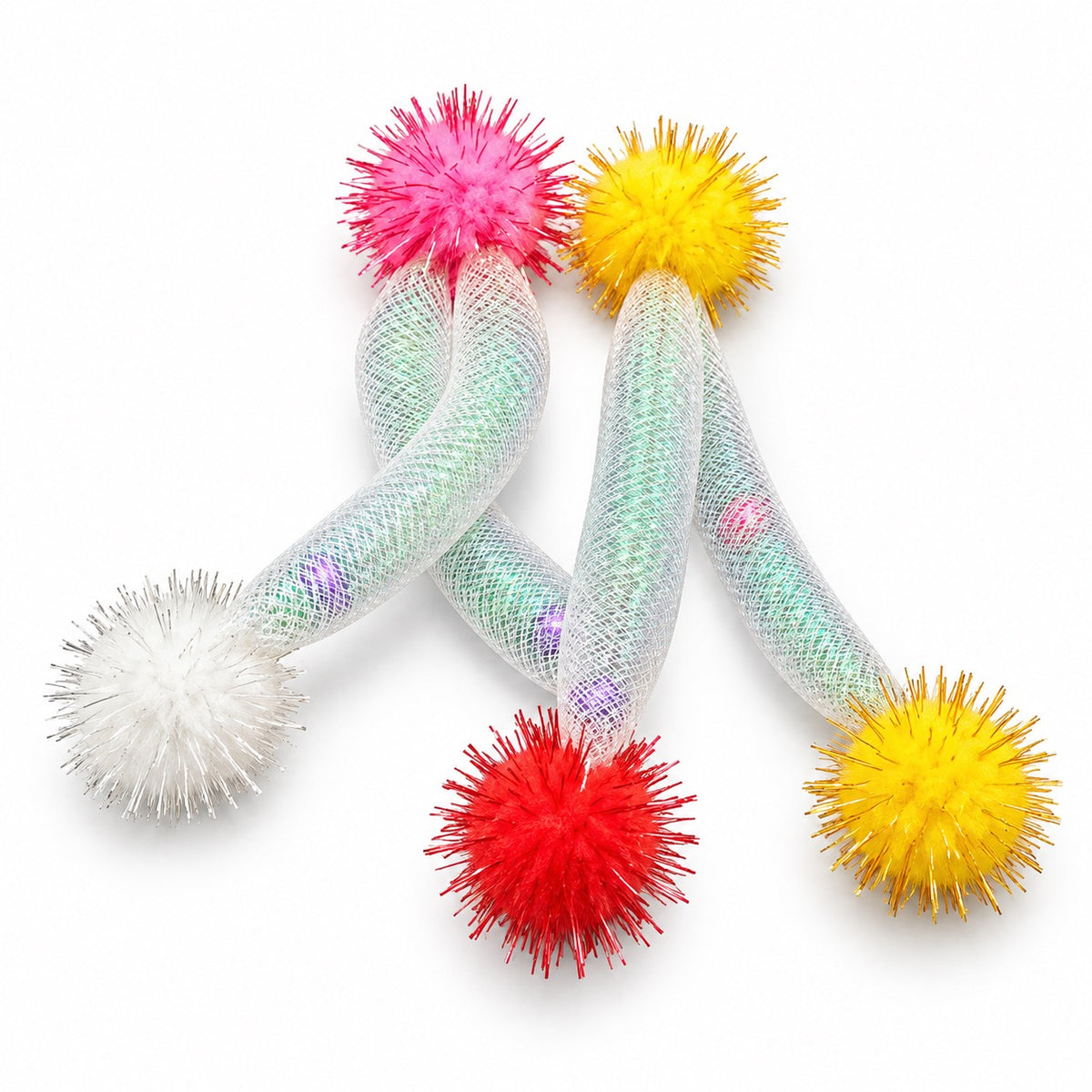 Iridescent Mesh Pom-Pom Toy - Mesh Pom-Pom Toy