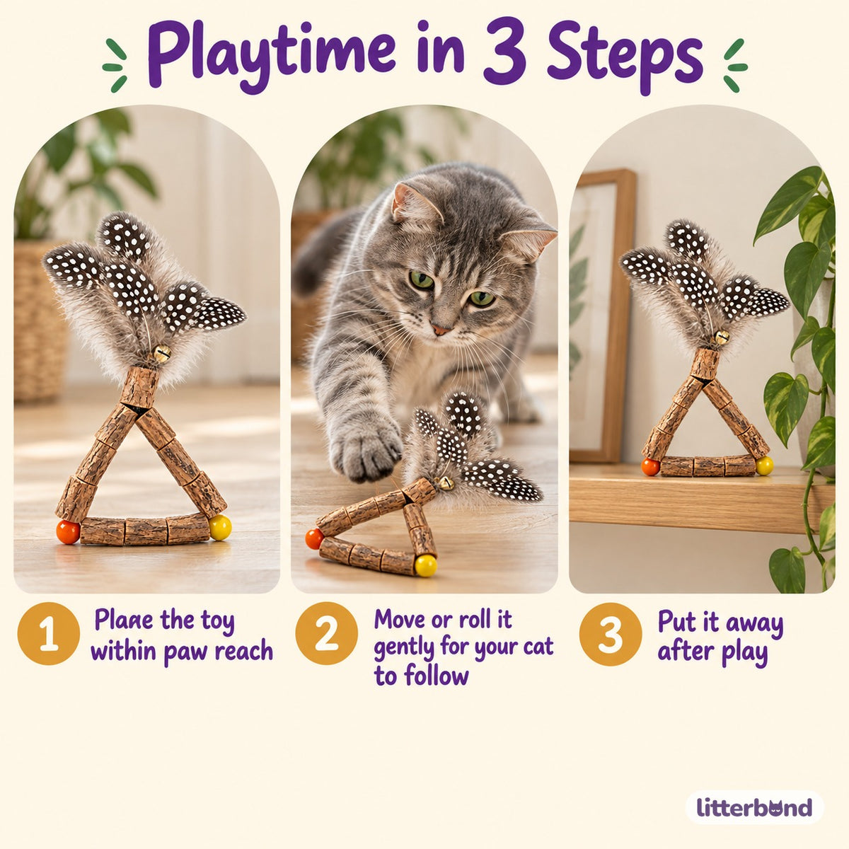 Silvervine Feather Play Toys - how to play
