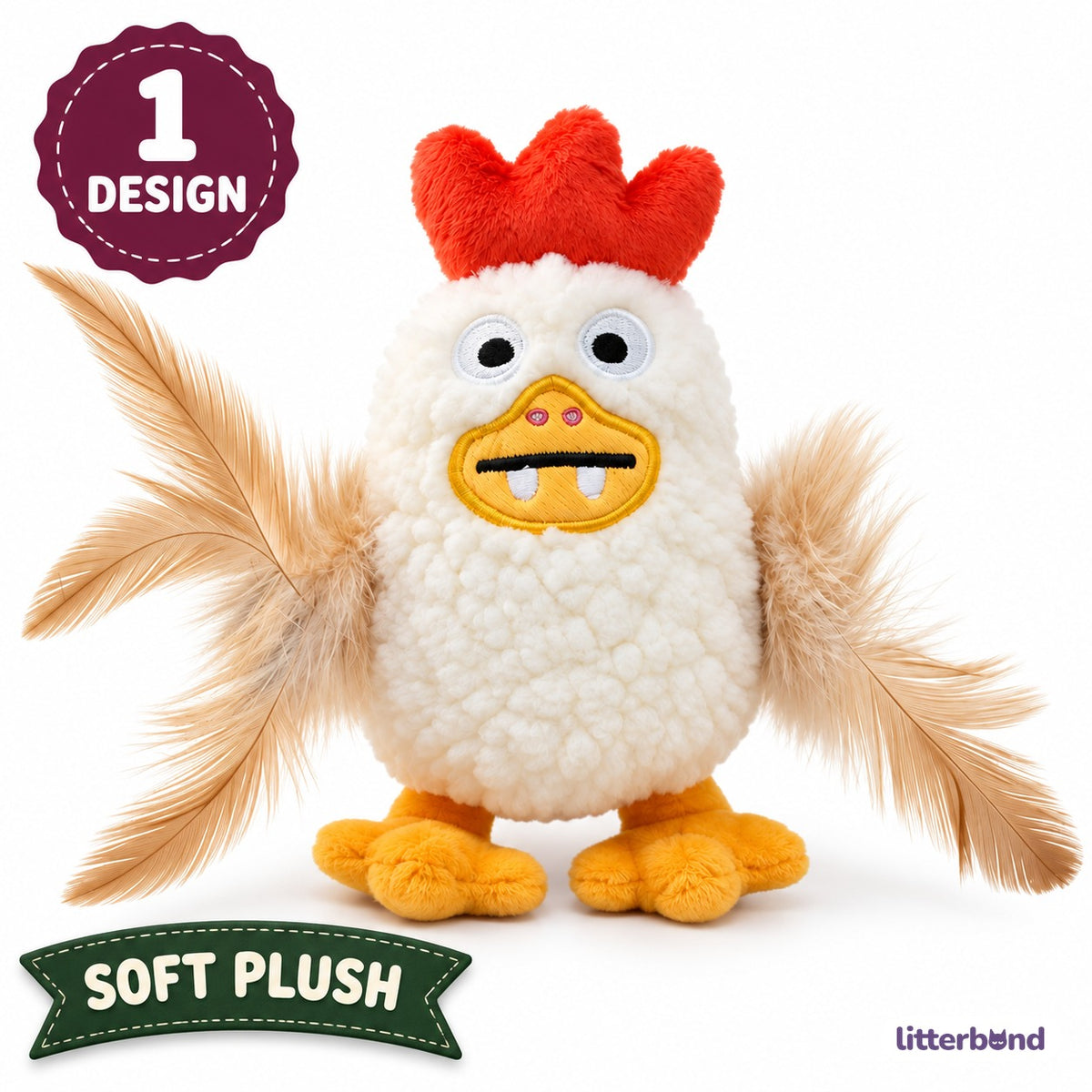 Shaggy Chicken Plush for Batting
