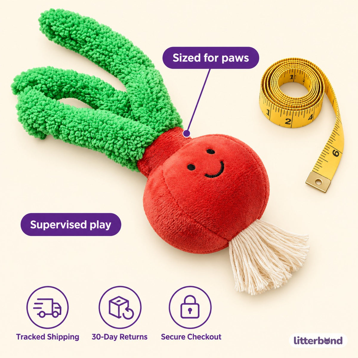 Red Onion Plush Kicker Toy for Hugging & Kicking - size and details