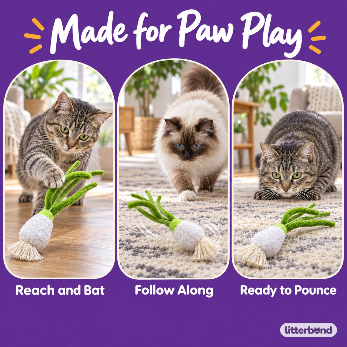 Green Onion Plush Teaser - playtime at home