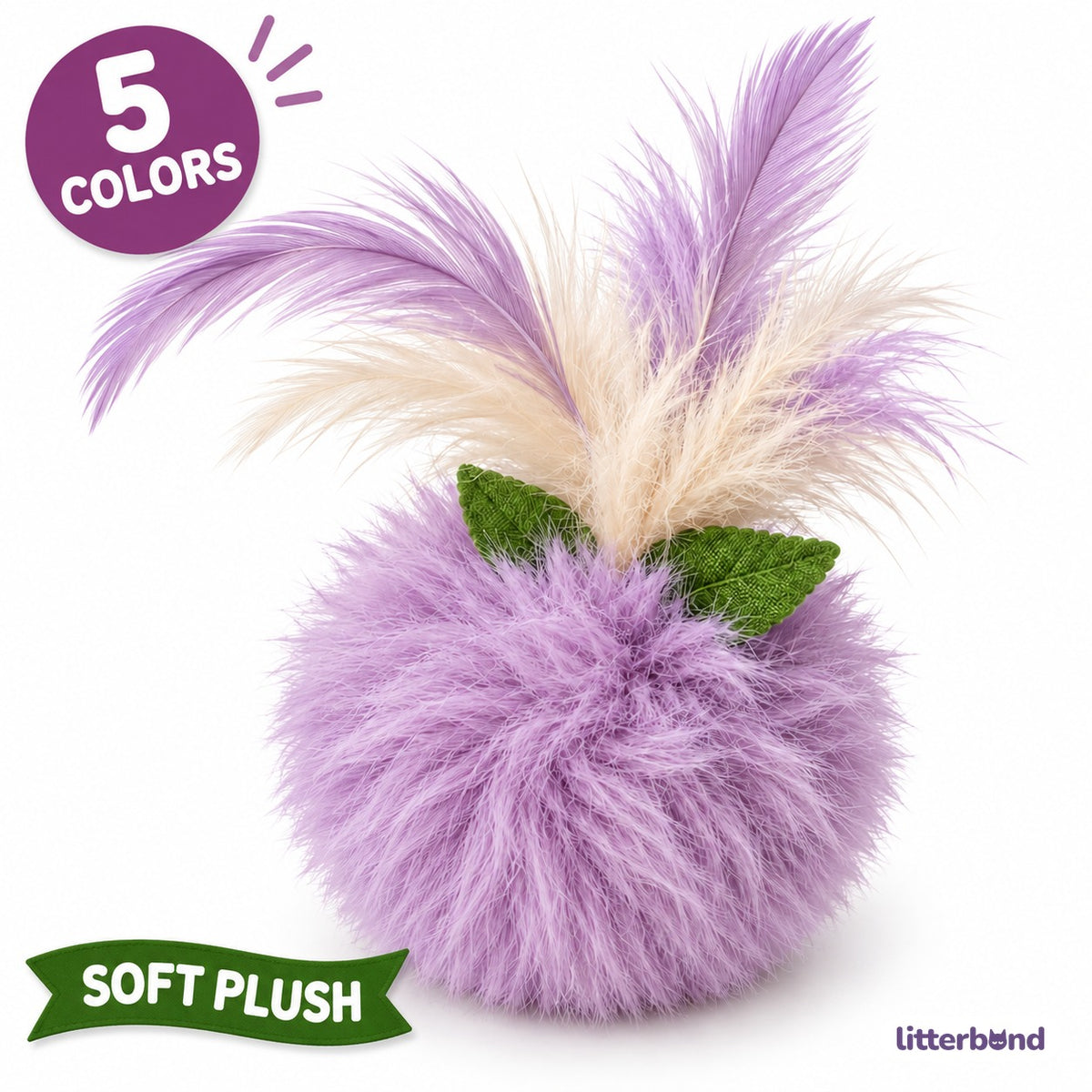 Feather Pom-Pom Toy for Batting