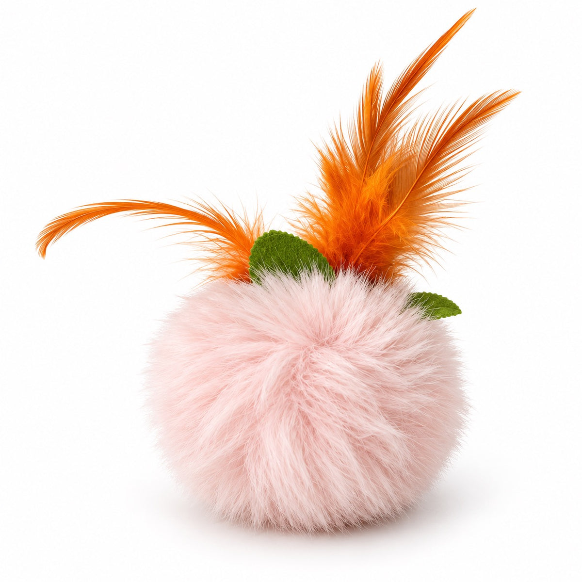 Feather Pom-Pom Toy for Batting - Pink Pom-Pom