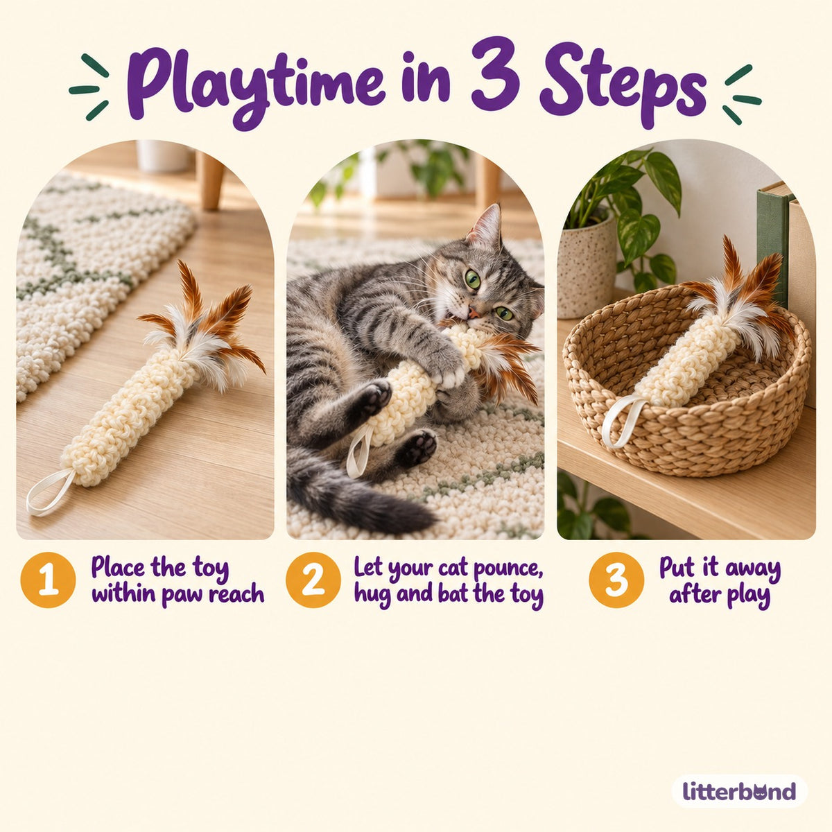 Curly Wool Kicker for Hugging - how to play