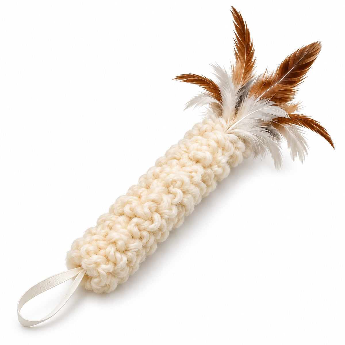 Curly Wool Kicker for Hugging - Curly Wool Feather Toy