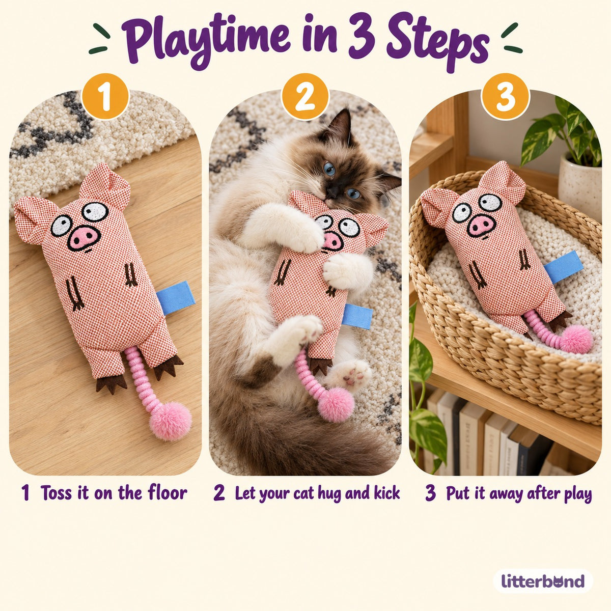Pink Pig Plush Kicker - how to play