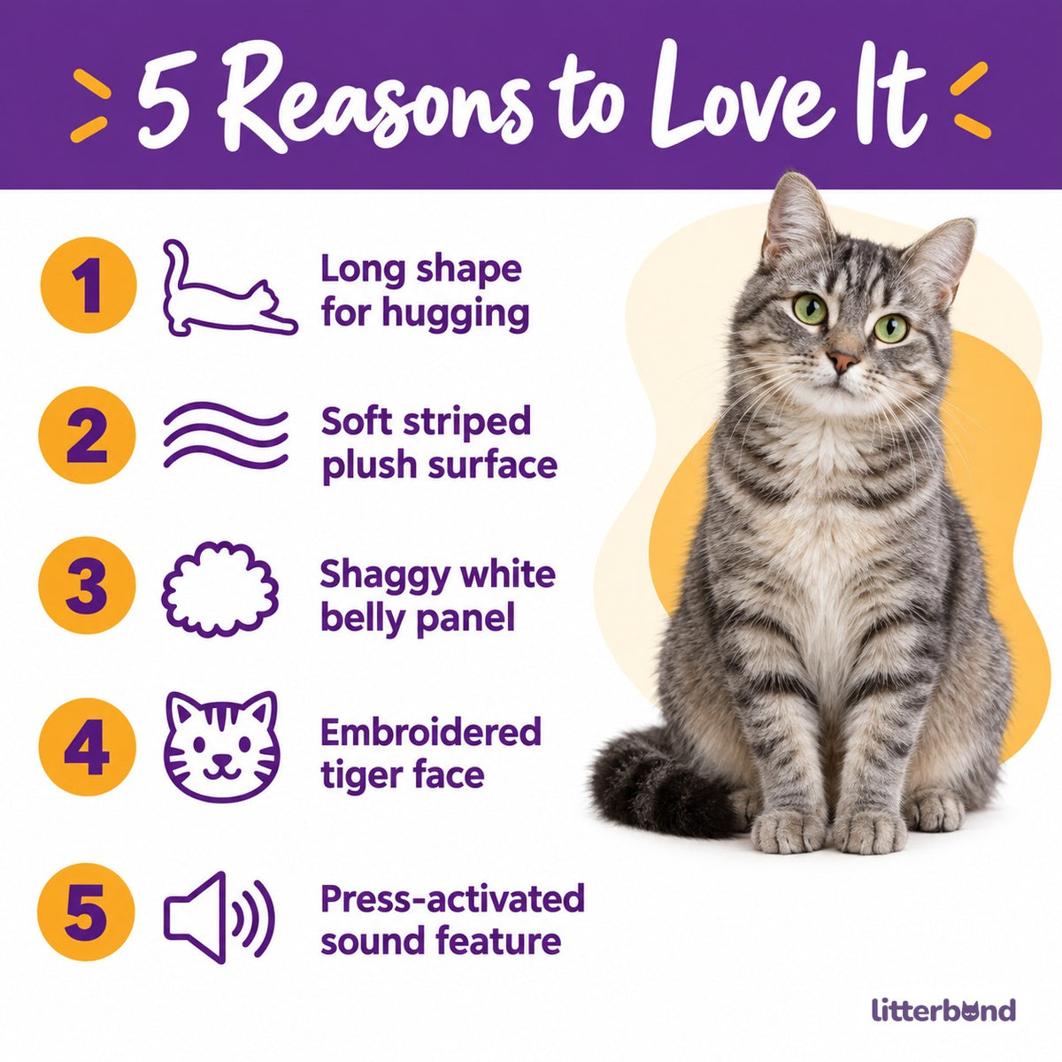 Striped Tiger Kicker Plush - 5 reasons to love it