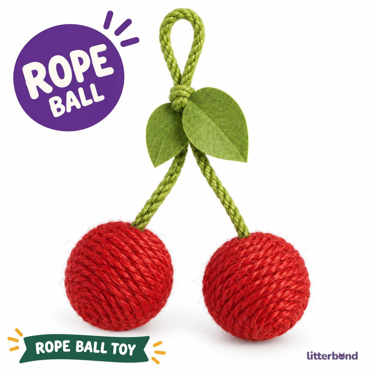 Cherry Rope Ball Toy